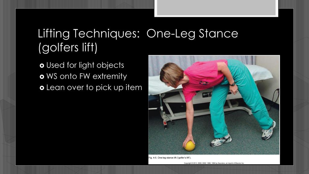 One leg stance lift hotsell